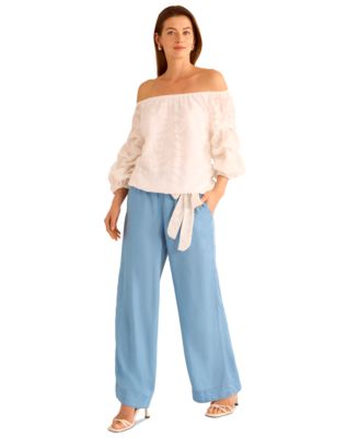 Women's Drawstring Wide-Leg Pants