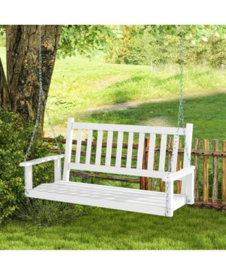 3-Person Wooden Outdoor Porch Swing with 800 lbs Weight Capacity