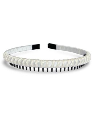 Thin Solid Headband - White