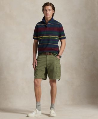 Men's Classic-Fit Striped Mesh Polo Shirt