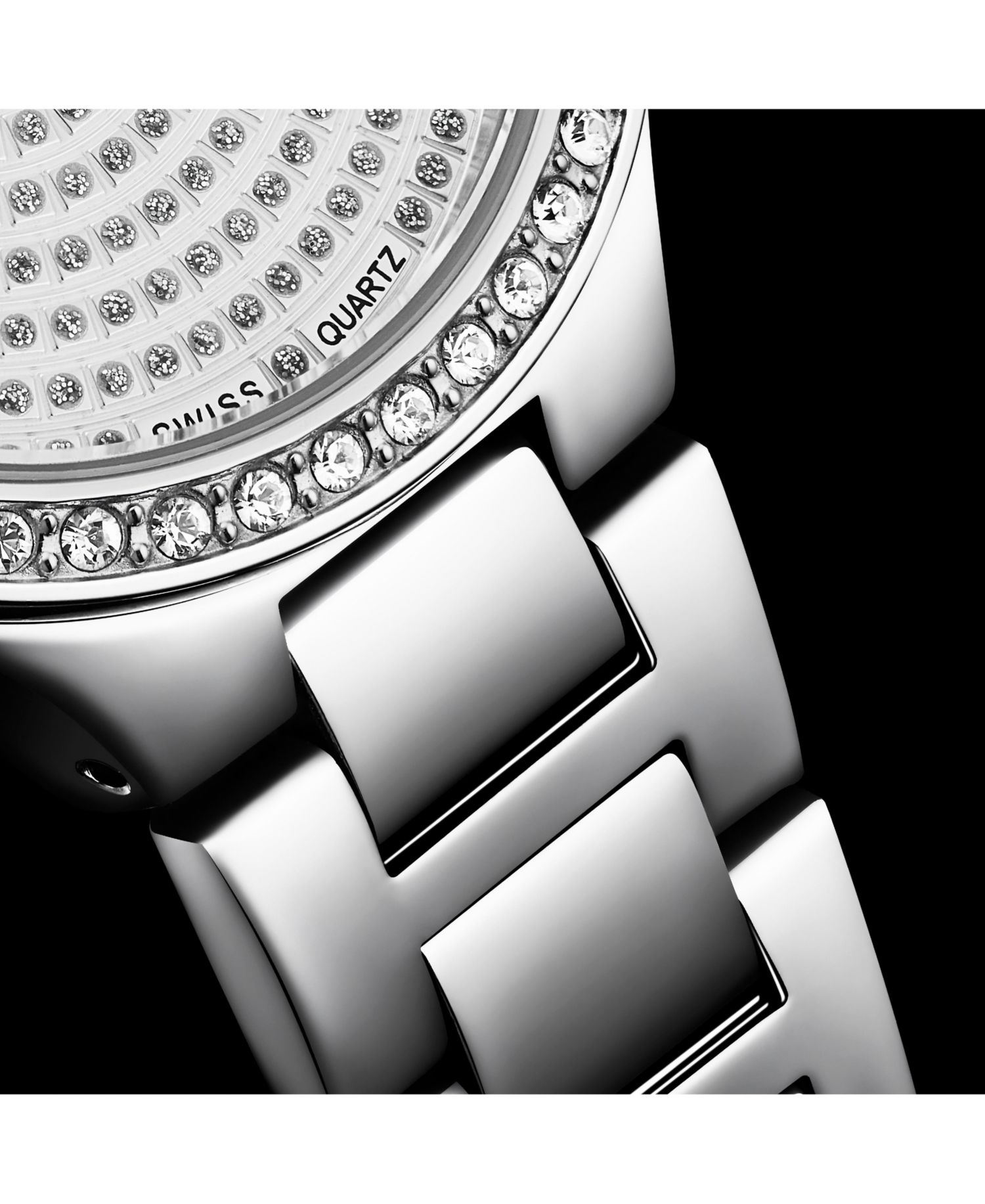 Women s Symphony 683 32mm Quartz Watch, Swarovski Crystal Bezel, Stainless Steel Bracelet, 50M Water Resistant