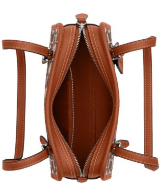 Swing Zip Mini Crystal Signature Jacquard Shoulder Bag 20