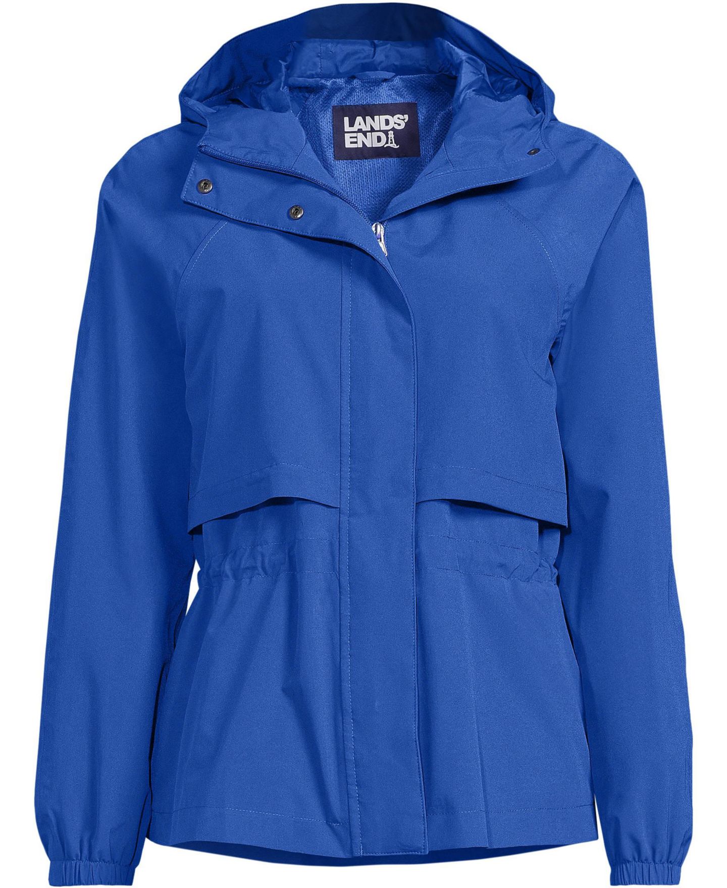 Женская куртка Lands' End Squall Packable Rain Jacket, цвет: Синий — фото 3
