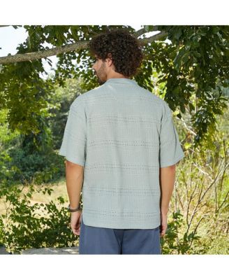 Men's Sage Green Bohomian Oversized Polo T-Shirt