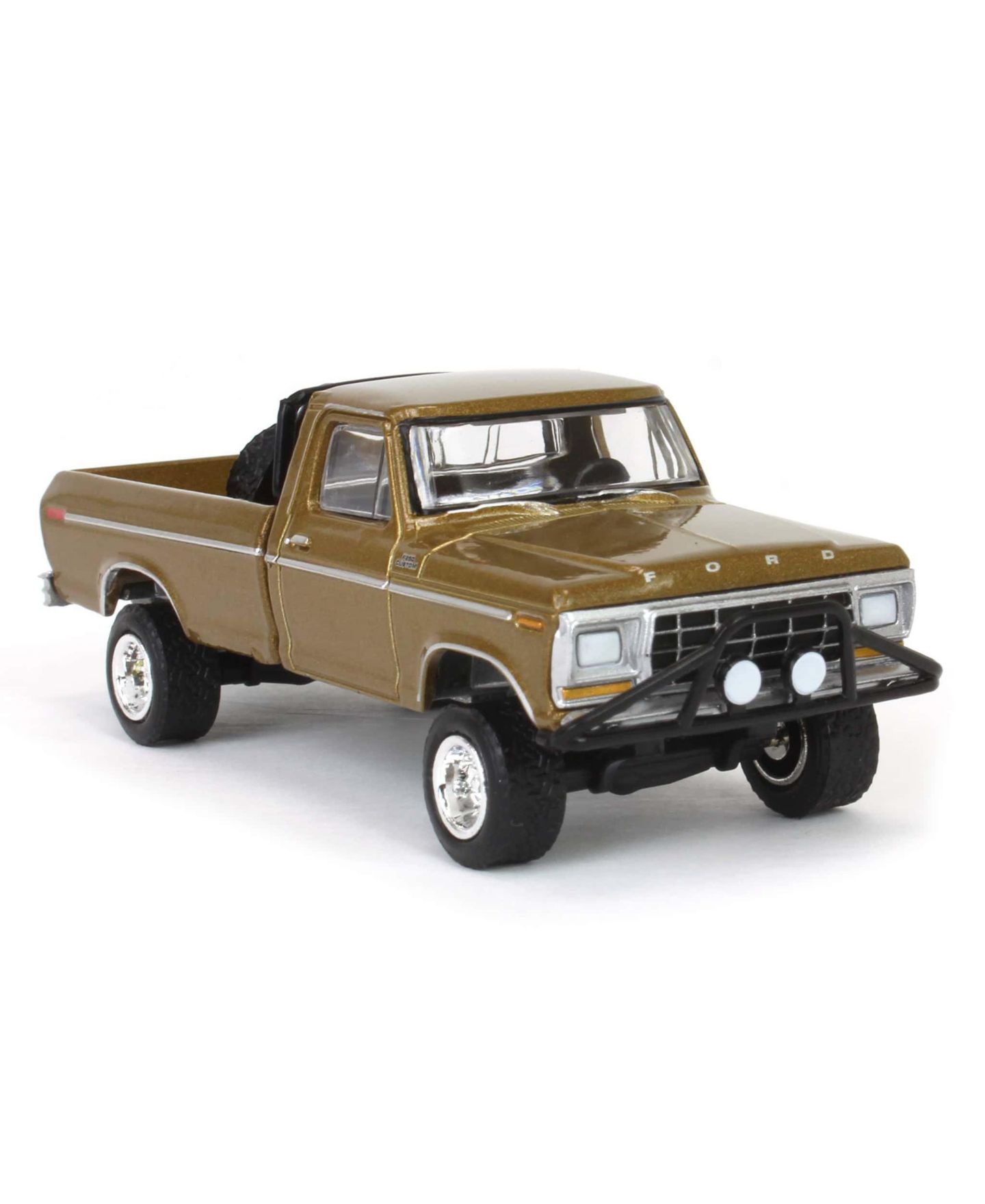 Детская игрушка Greenlight 1/64 Scale All-Terrain Series 16 1979 F250 Ranger Lifted with Rollbar-mounted Spare Tire Diecast Toy Vehicle — фото 3