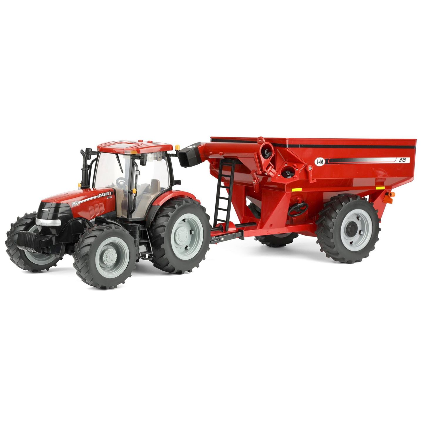 Детские игрушки TOMY 1/16 Scale Big Farm Case IH Puma 215 Lights and Sounds Toy Tractor with Grain Cart, 2-Piece Set — фото 1