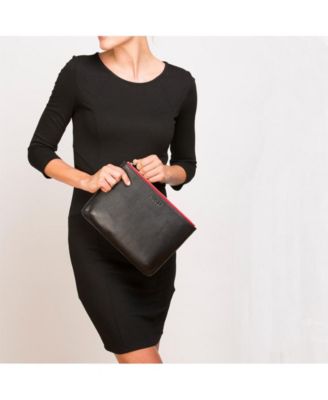 iPad Case Leather Clutch Bag Black Evening Purse