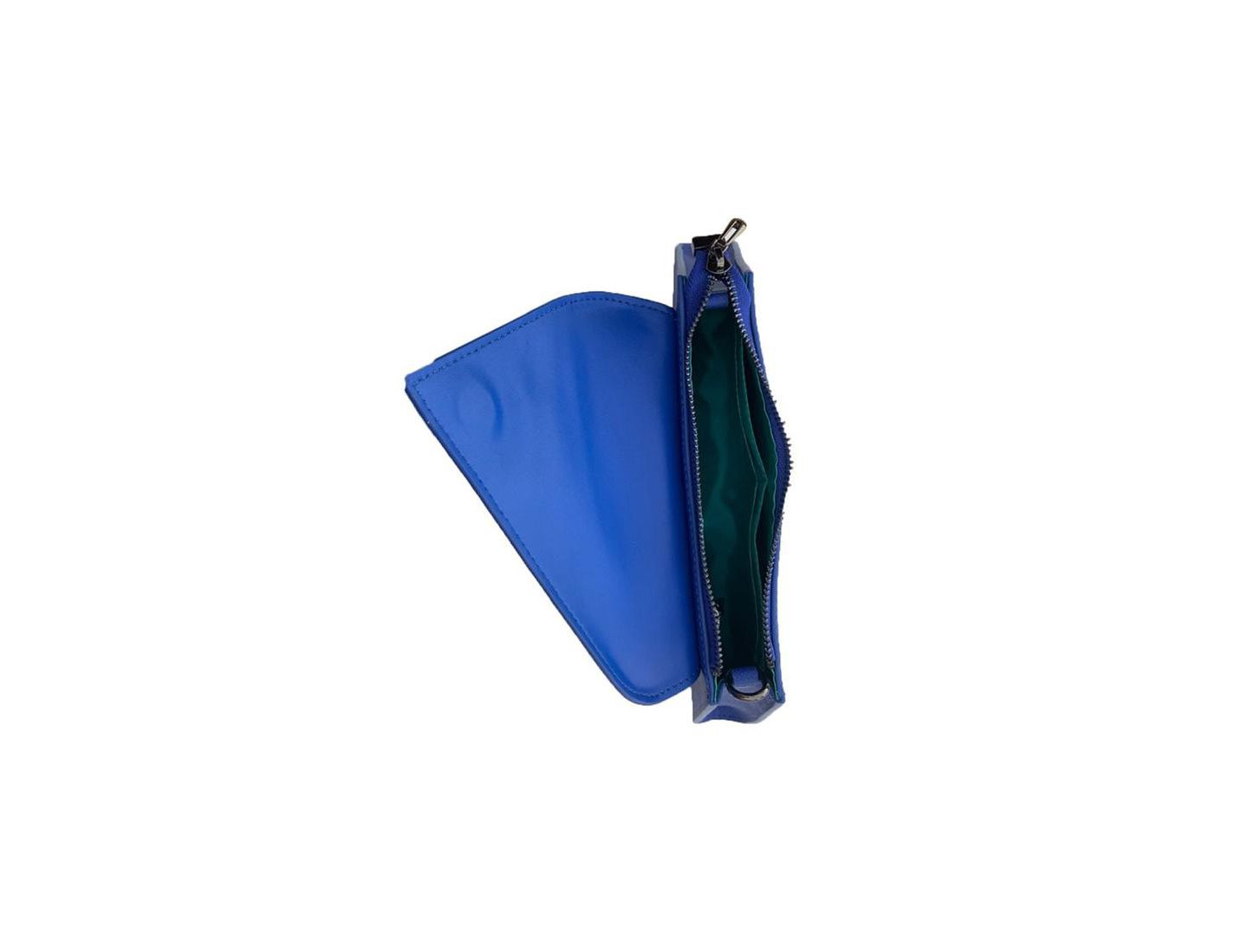Женский клатч SUSU Saffiano Leather Clutch Bag Evening Purse Crossbody Cobalt Blue Unique Handbag, цвет: Синий — фото 8