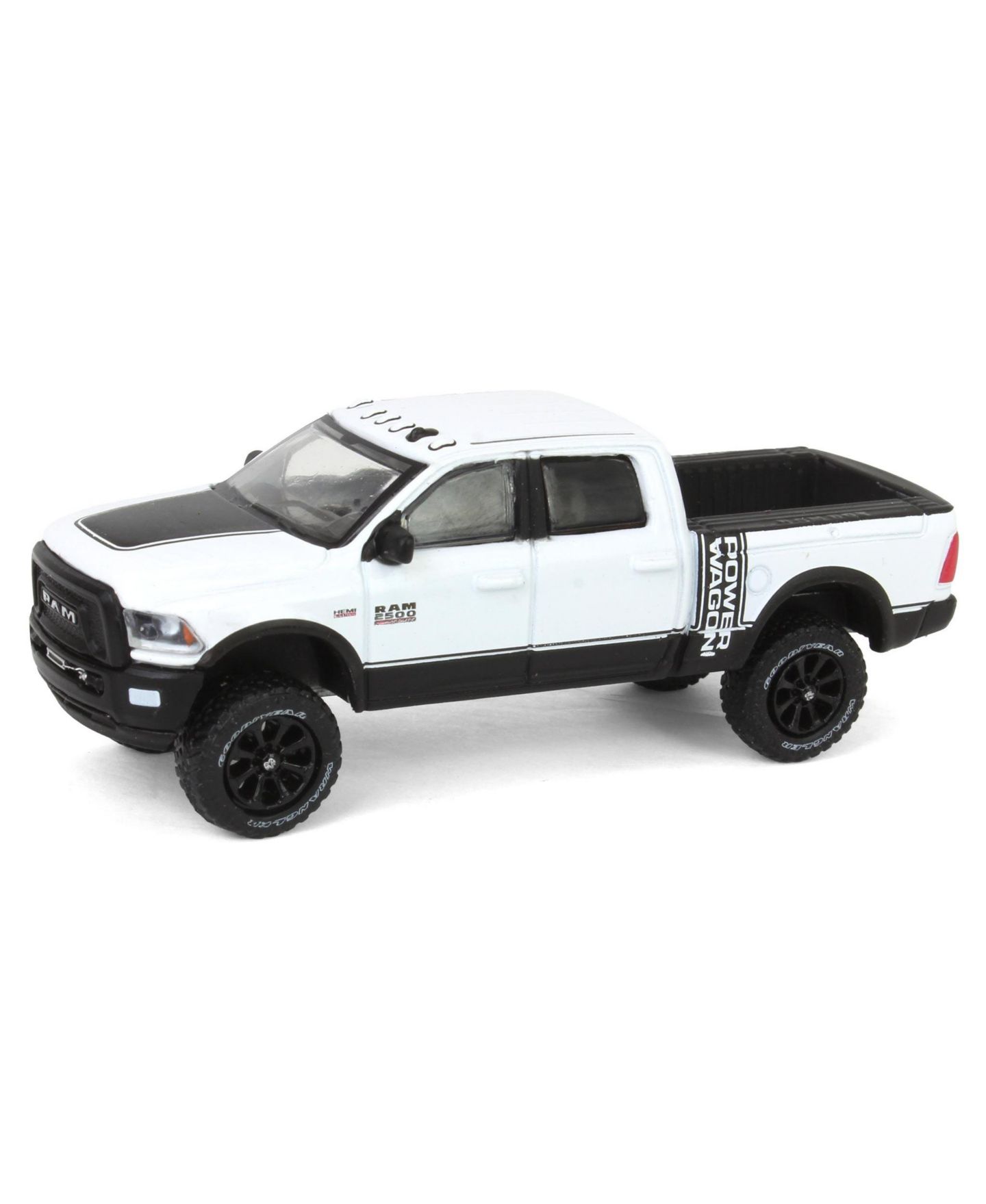 Коллекционная модель Greenlight Ram 2500 Power Wagon 2017 с лифтом, 1/64, белая — фото 1