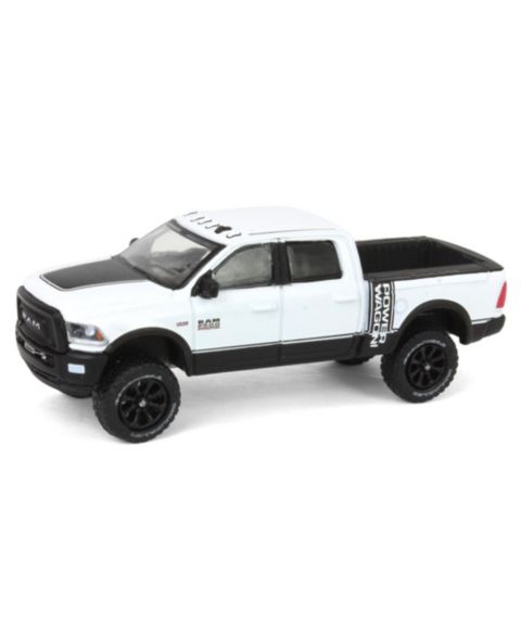 Коллекционная модель Greenlight Ram 2500 Power Wagon 2017 с лифтом, 1/64, белая