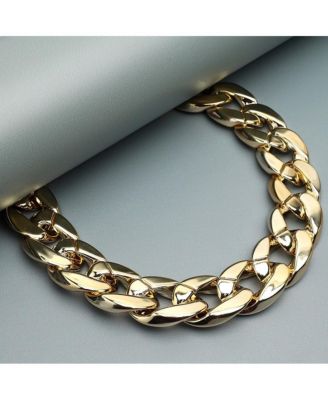 Women's Gold  Metallic Chainlink Necklace