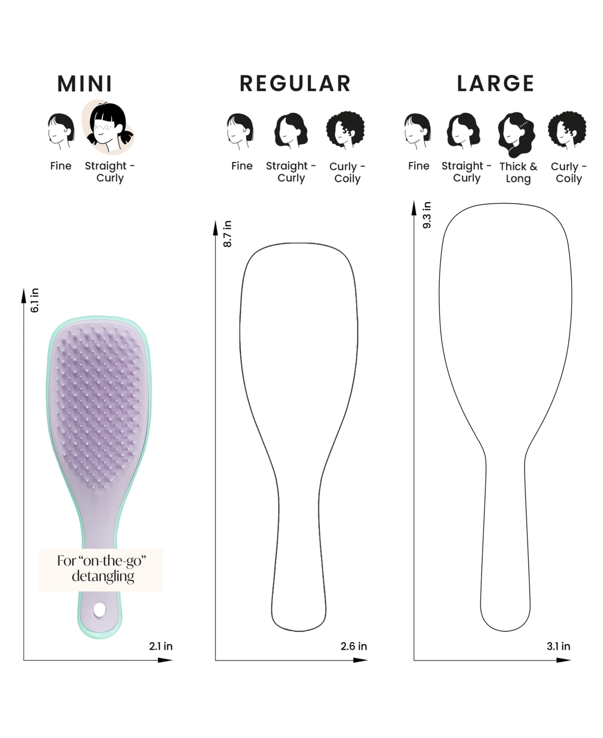 Tangle Teezer Mini Ultimate Detangler Hairbrush