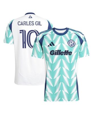 adidas - Men's Carles Gil White New England Revolution 2025 Eastern White Pine x Flag of New England Replica Player Jersey