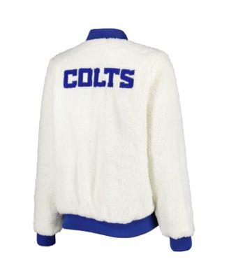 Women's Oatmeal/Royal Indianapolis Colts Switchback Reversible Full-Zip Jacket