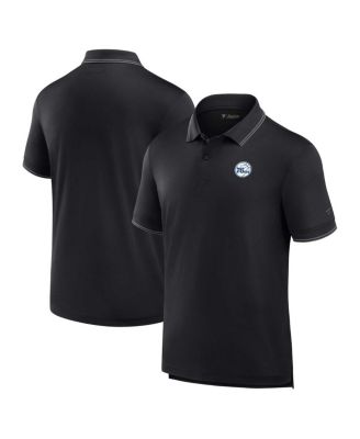 Fanatics - Men's Black Philadelphia 76ers Front Office Pique Polo Shirt