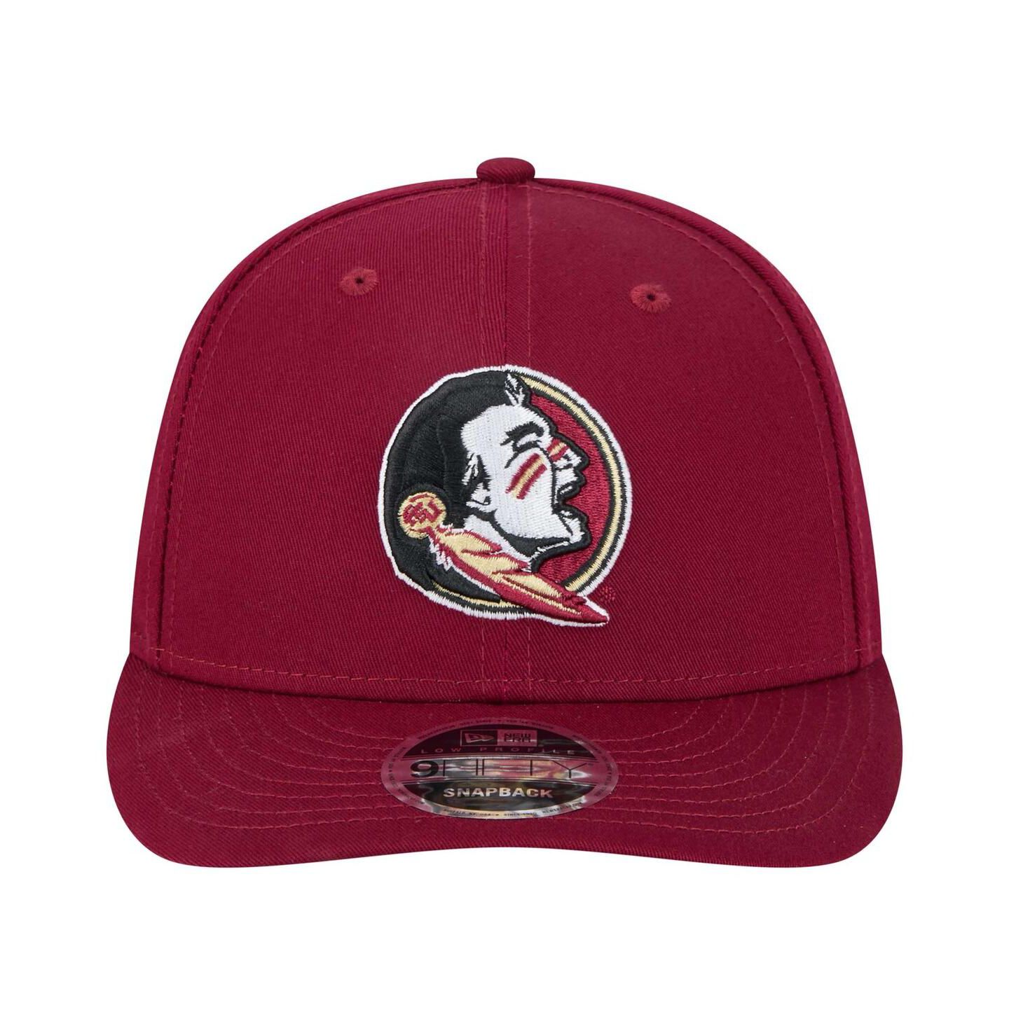 Мужская кепка New Era Garnet Florida State Seminoles Low Profile 9FIFTY Adjustable Hat — фото 2