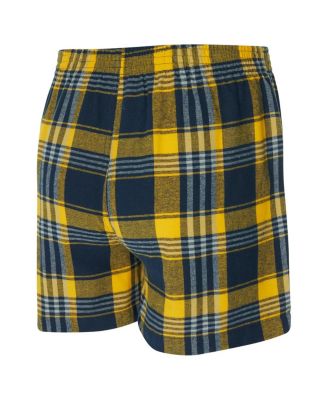 Men's Navy Denver Nuggets Region Flannel Boxer Shorts