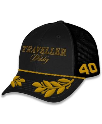 JR Motorsports Official Team Apparel - Men's Black/Gold Justin Allgaier Traveler Whiskey Trucker Adjustable Hat