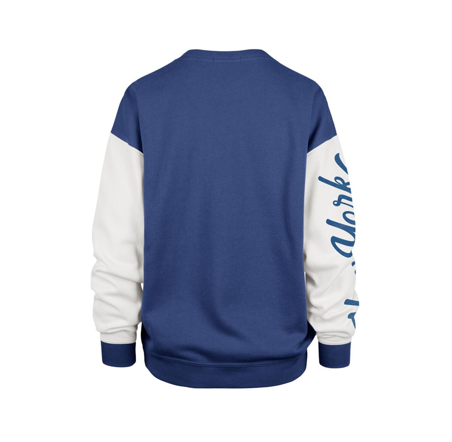 Women's Blue New York Knicks Plus Size Oversized Rise Andie Pullover Sweatshirt