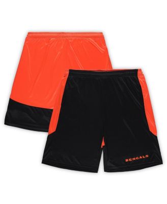 Fanatics - Men's Black/Orange Cincinnati Bengals Big Tall Launch Shorts