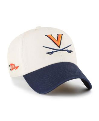 '47 Brand - Men's Cream Virginia Cavaliers Grand Stand Clean Up Adjustable Hat