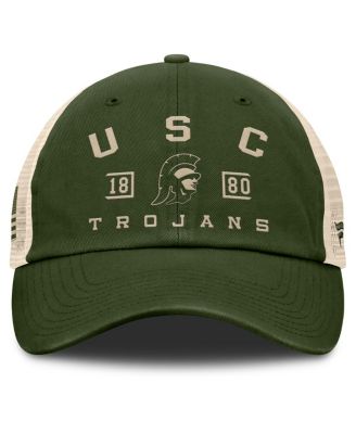 Men's Olive USC Trojans OHT Military Appreciation Frontier Trucker Adjustable Hat