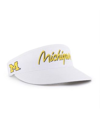'47 Brand - Men's White Michigan Wolverines Melbourne Brrr Adjustable Visor