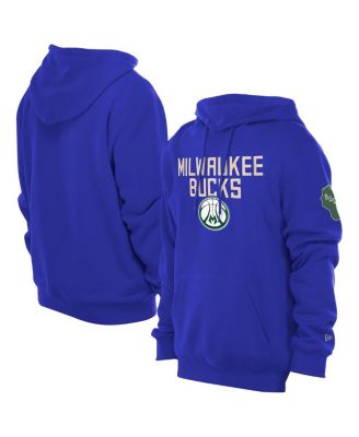 New Era - Men's Royal Milwaukee Bucks 2024/25 City Edition Chenille Heavyweight Pullover Hoodie