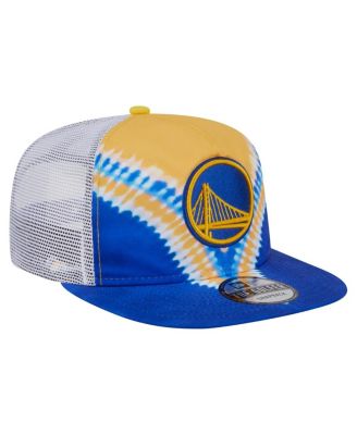 Men's Royal/Gold Golden State Warriors Throwback Dye Golfer Snapback Hat