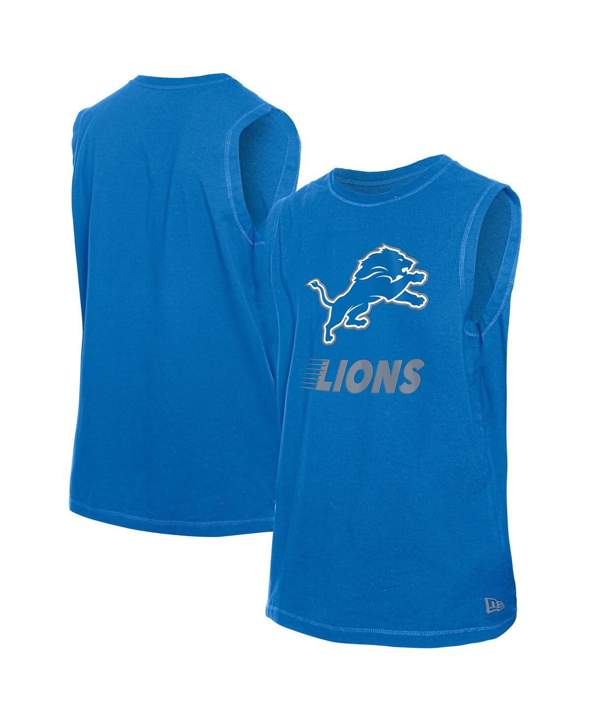 Men's Blue Detroit Lions Leisure Collection Tank Top - Blue