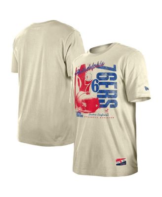 Men's Cream Philadelphia 76ers Distressed Throwback Vintage Color Pack T-Shirt