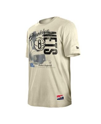 Men's Cream Brooklyn Nets Distressed Throwback Vintage Color Pack T-Shirt