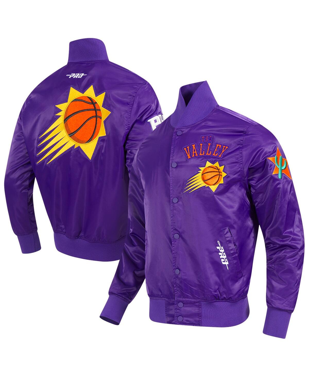 Men's Purple Phoenix Suns 2024/25 City Edition Chenille Satin Full-Snap Jacket - Purple