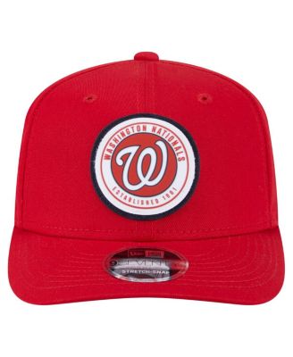 Men's Red Washington Nationals Circle Patch 9SEVENTY Stretch-Snap Hat