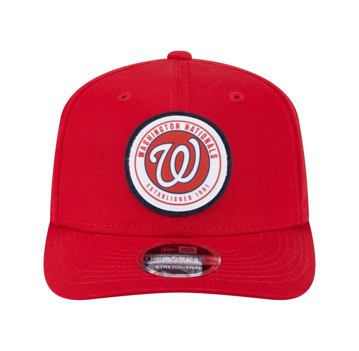 Men's Red Washington Nationals Circle Patch 9SEVENTY Stretch-Snap Hat