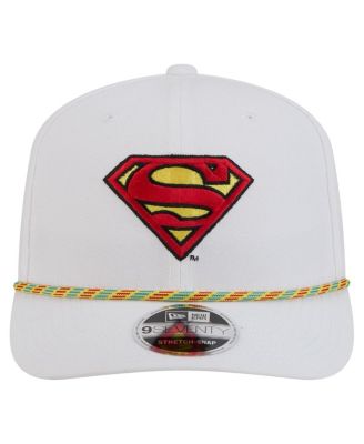 Men's White Superman Rope 9SEVENTY Stretch-Snap Adjustable Hat