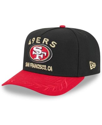 New Era - Big Boys and Girls Black/Scarlet San Francisco 49ers 2025 NFL Draft A-Frame 9FIFTY Snapback Hat