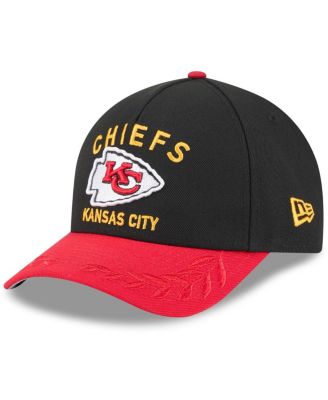 New Era - Big Boys and Girls Black/Red Kansas City Chiefs 2025 NFL Draft 9FORTY A-Frame M-Crown Adjustable Hat