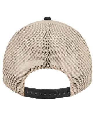 Men's Black/Cream Chicago Blackhawks Vintage Landscape 9TWENTY A-Frame Adjustable Trucker Hat