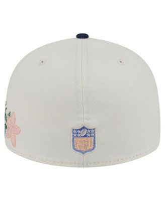 Men's Cream/Navy Dallas Cowboys Tonal Florals 59FIFTY Fitted Hat