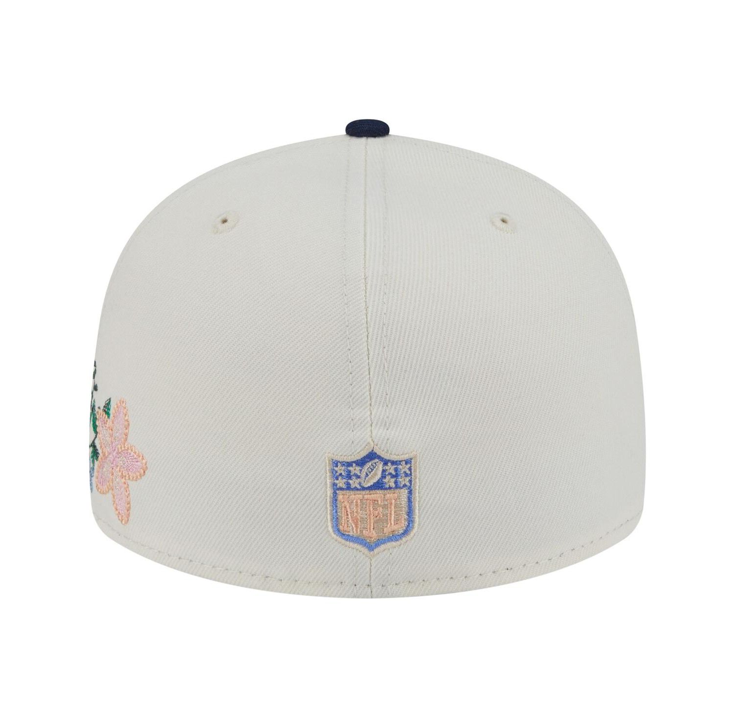 Men's Cream/Navy Dallas Cowboys Tonal Florals 59FIFTY Fitted Hat
