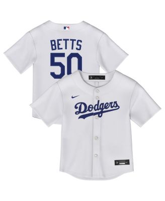 Nike - Baby Boys and Girls Mookie Betts White Los Angeles Dodgers Home Replica Jersey