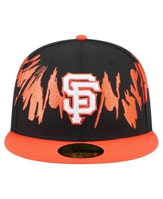 Men's Black/Orange San Francisco Giants Retro Pattern 59FIFTY Fitted Hat