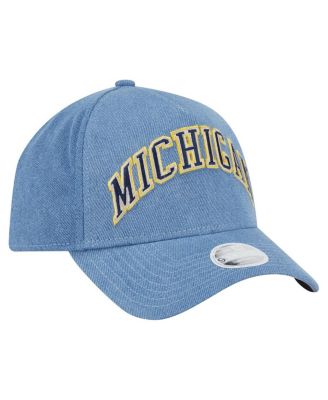 Women's Denim Michigan Wolverines A-Frame 9FORTY Adjustable Hat