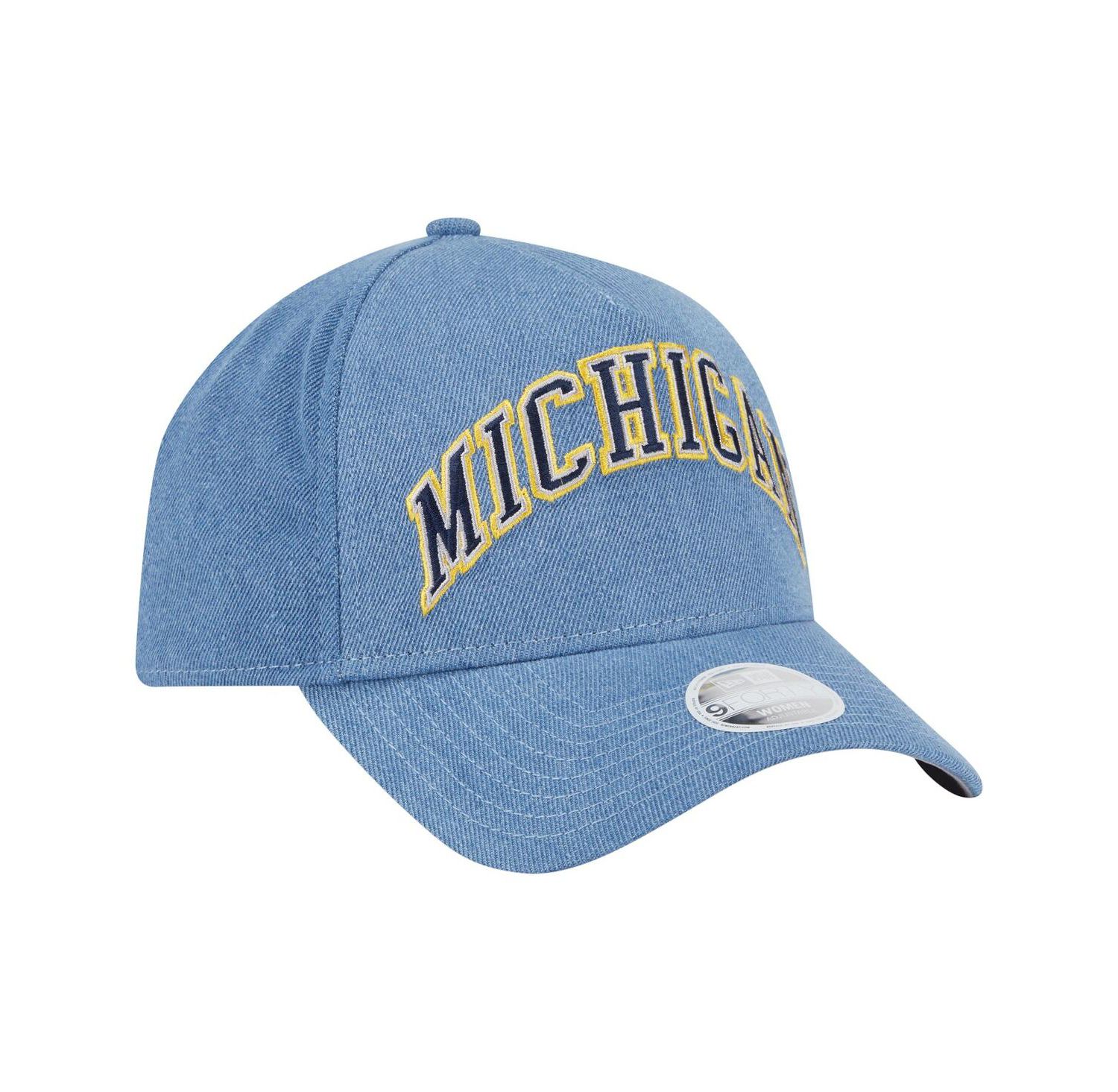 Women's Denim Michigan Wolverines A-Frame 9FORTY Adjustable Hat