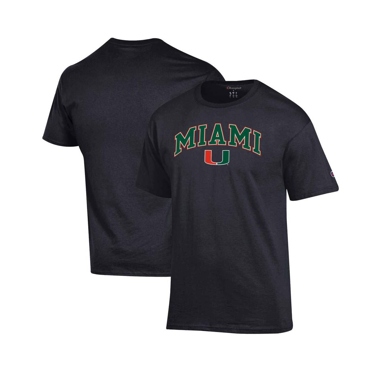 Men's Orange Miami Hurricanes Arched Logo T-Shirt