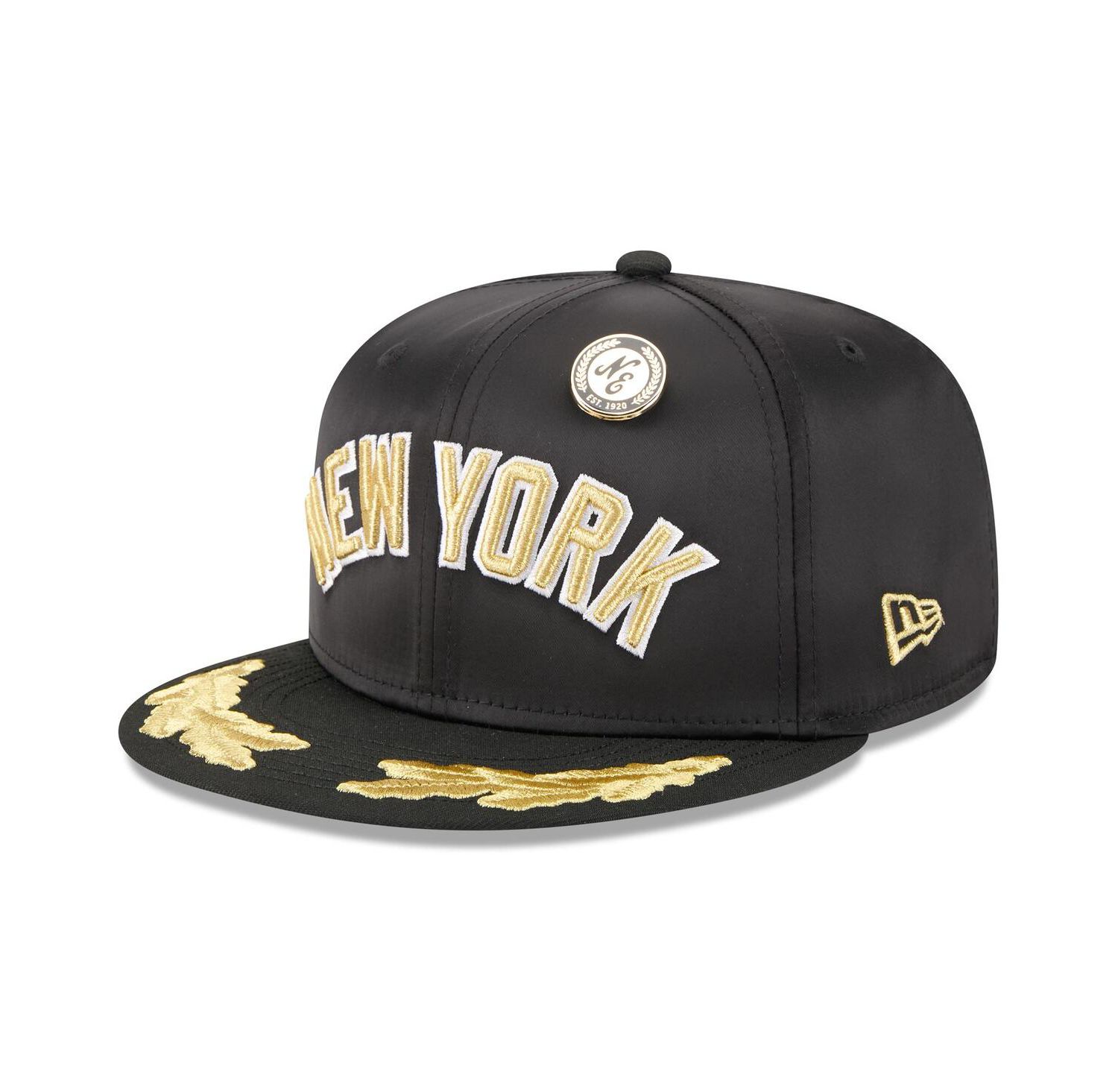 Men's Black New York Yankees 2025 59FIFTY Day Gold Leaf 59FIFTY Fitted Hat