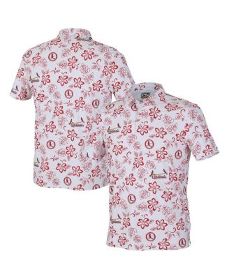 Reyn Spooner - Men's White St. Louis Cardinals Cooperstown Collection Performance Polo Shirt