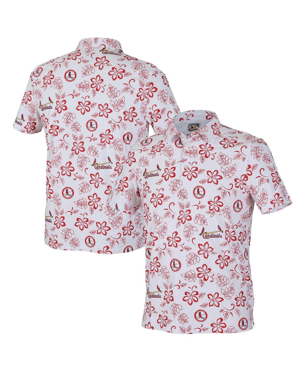 Men's White St. Louis Cardinals Cooperstown Collection Performance Polo Shirt - White