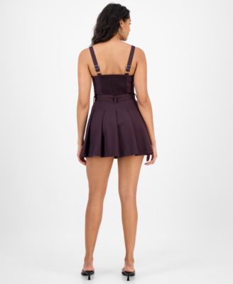 Women's Belted Mini Romper, Exclusively at Macy's